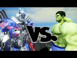 THE INCREDIBLE HULK VS OPTIMUS PRIME (Transformers) - EPIC BATTLE
