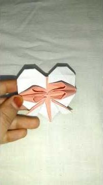 DIY Origami Heart with a Bow🎀| Who are you going to make this heart for?Let me know in the comments!