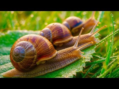 The secret of snails crawling on weeds