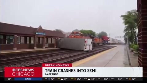 Metra BNSF trains not operating in west suburbs after freight train hits semi in LaGrange