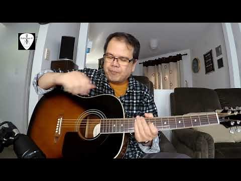 Epiphone AJ-220S VS Acoustic Guitar Demo Review Strung with Straight Up Strings