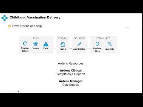 Ardens SystmOne: Managing Childhood Vaccination Delivery