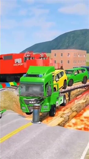 Extreme Crash Test 😱 Train vs Truck | BeamNG #newgameplay #beamngdrive