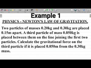 Newton's Law of Gravitation 1 and Solution: How to Solve Questions on Newton's Law of Gravitation.