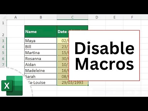 How to Disable Macros in Microsoft Excel