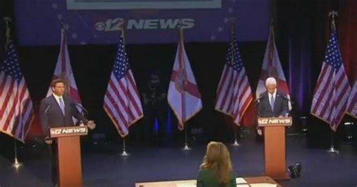 Florida Governor Ron DeSantis and Democratic rival Charlie Crist face off in debate
