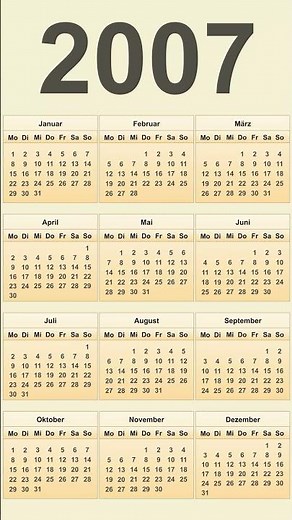 Kalender 2007
