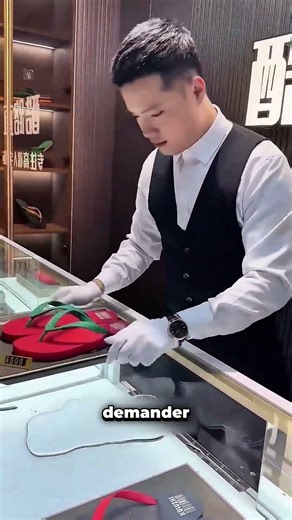 Only the Chinese can use this method of selling shoes.