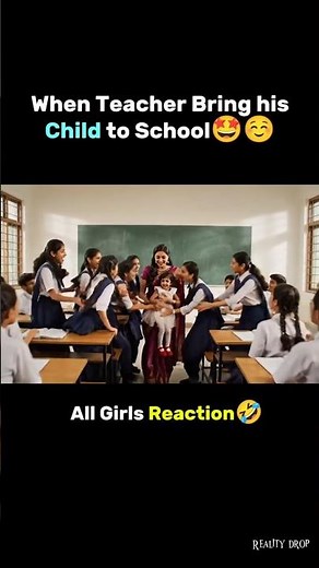 When Teacher bring her Child to School🤯🤣 #shorts #youtubeshorts #relatable #ytshorts #teacher