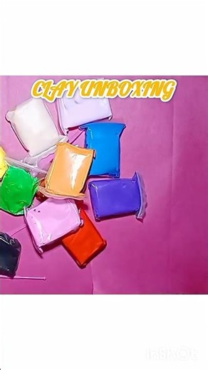Unboxing My New Clay | Clay satisfying #art #art #clay art #diy #super clay #Glitter Slime-1