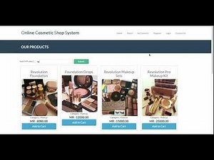 Online Cosmetic Shop | PHP and MySQL Project Source Code | PHP MySQL CRUD Project