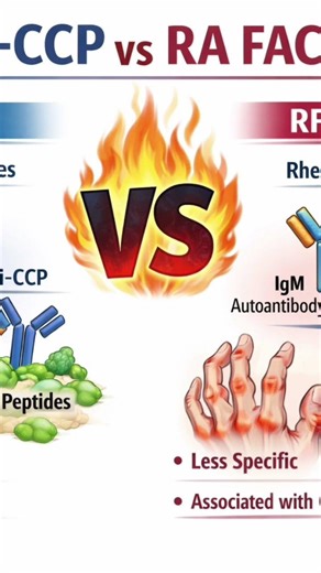 “Anti-CCP vs Rheumatoid Factor: Know the difference for early and accurate RA diagnosis.”⚡🔬”#disease