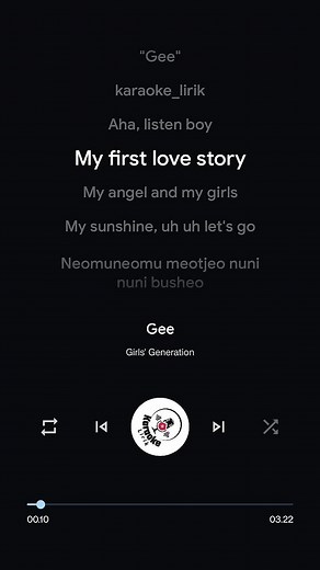 girl generation - gee karaoke with backing vocal #snsd #girlsgeneration #karaoke_lirik