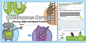 KS2 Continuous Cursive: Fluency, Style and Speed Practice Activity Booklet