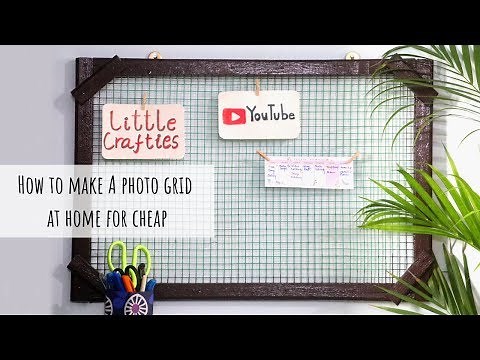 How To Make Photo Grid at Home for Cheap | DIY Memo Board | DIY Vision Board | Home Office Setup