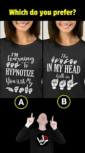 6.9K views · 66 reactions | ❤️ Which t-shirt design do you prefer? | Able Lingo ASL - American Sign Language | Facebook
