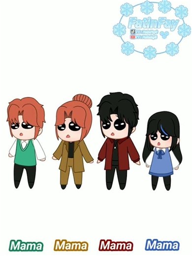 My oc calls me mama [ dad i'm cold dad i'm freezing meme ib : trend #fatinfay #art #animation