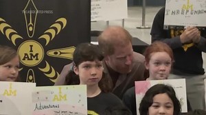 Prince Harry visits students while promoting Invictus Games in Canada