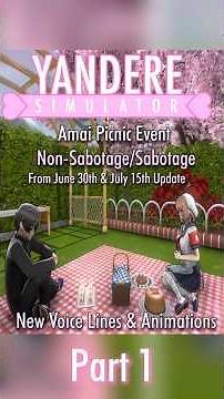 Amai Picnic Event with New Voice Lines | Yandere Simulator Update - Part 1 #shorts #yanderesimulator