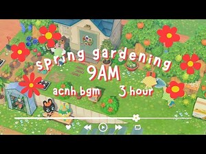🌸 spring gardening in animal crossing 🌱 | study & focus music | ACNH BGM 🎧 3 hour