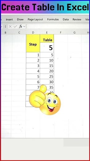 Create Table In Excel ✅ #shorts #exceltips #trendingreels #viralreels