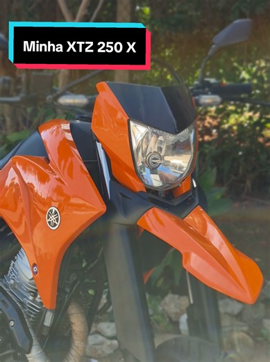 Conheça minha Yamaha XTZ 250 X. Essa eu reformei por completo a pouco mais de 1 ano. Confira os detalhes da laranjinha. #foryou #yamaha #xtz250x #motard #lander250