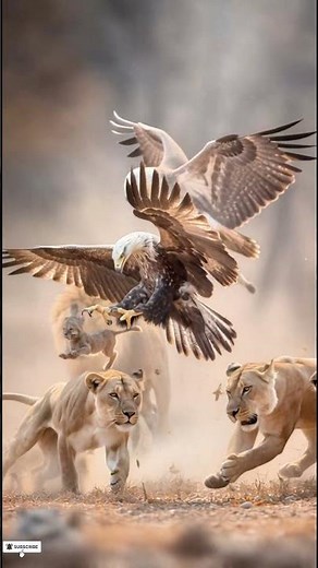 “20 Lions vs 1 Eagle — And the Eagle Wins!”
