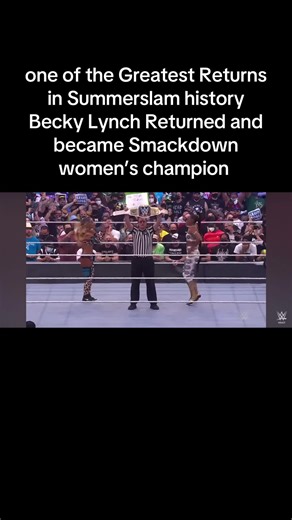 one of the Greatest Returns in summerslam history Becky Lynch Returned and became Smackdown women’s champion