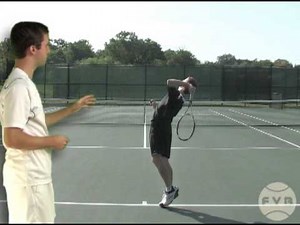 Tennis Lesson: Serve Step 5 - Racket Drop