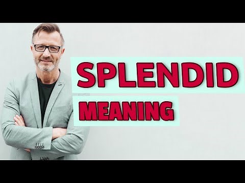 Splendid | Meaning of splendid 📖 📖 📖