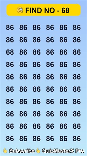 Player 1: Find 68 🕹️ #shorts