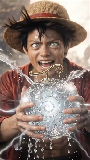 Luffy eats a the Devil Fruit and discovers his powers #onepiece #aiart #aianime #devilfruit #luffy