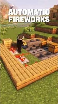 Minecraft Automatic Fireworks 🎉 #shorts #minecraft