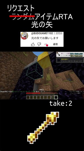 リクエストアイテムRTA(光の矢)