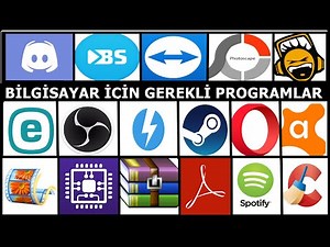 BİLGİSAYAR İÇİN GEREKLİ PROGRAMLAR