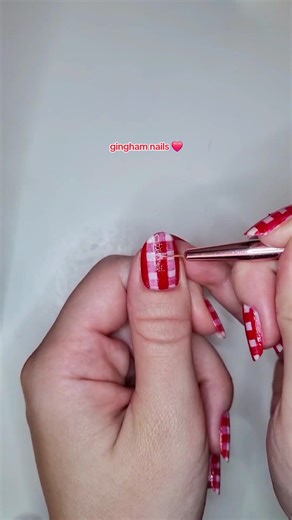 Easy Gingham Nail Art Tutorial