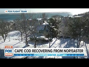 Cape Cod covered in snow