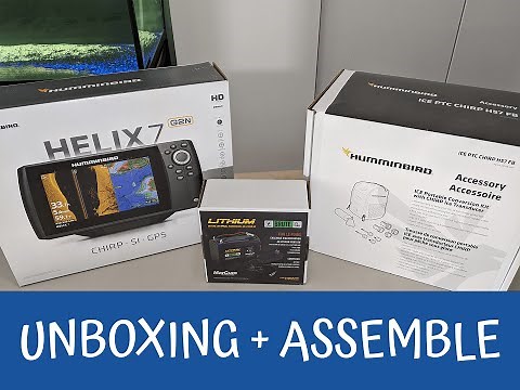 Unboxing Humminbird Helix 7 + Lithium Brute Battery + ICE Conversion Kit (How to Assemble)