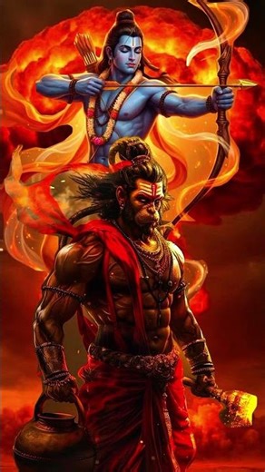 SHREE RAM AND HANUMAN JI EDITZZ 🔥 #shreeram #ram #hanuman #bhakti #god #shorts #shiv #OneTor_Edits1