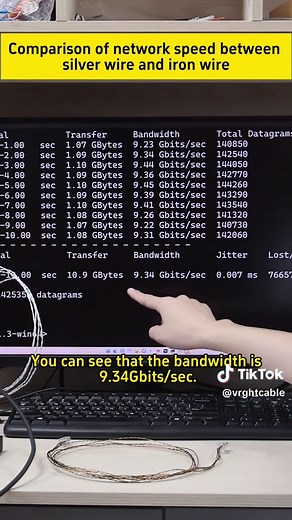Comparison of network speed between silver wire and iron wire #network #DIY #cable #test #Ethernet #internetspeed