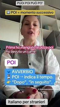 puoi poi può po' differenze