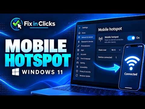 How to Create a Mobile Hotspot in Windows 11 (Share Your Internet)