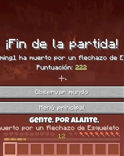 Predije mi propia muerte en Minecraft #minecraft #shorts #extremo
