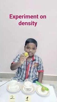 Experiment on density for small kids
