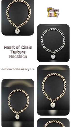 Heart of Chain Texture Necklace