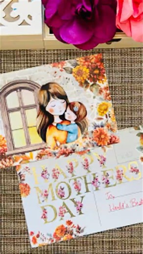 Mother’s Day Scrapbooking ASMR ✂️🌸💌 | Handmade Happy Mother’s Day Postcard 📖