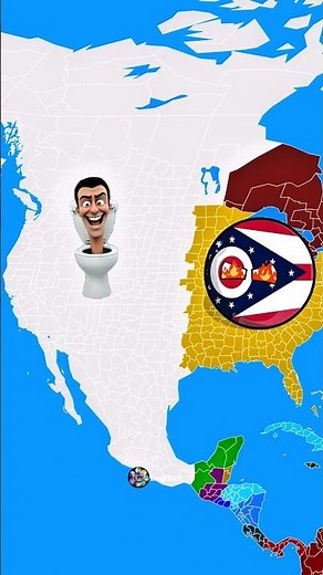 Ohio 🇺🇸 vs Skibidi toilet 🚽 in nutshell 💀😱 #countryballs #geography #humor #viralshorts #shorts