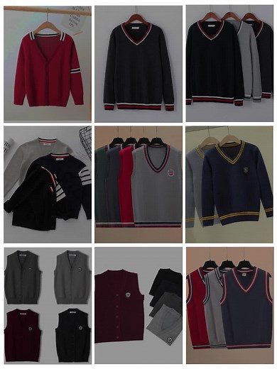 Winter uniform for students from kindergarten to high school #uniform #schooluniform #sweateruniform