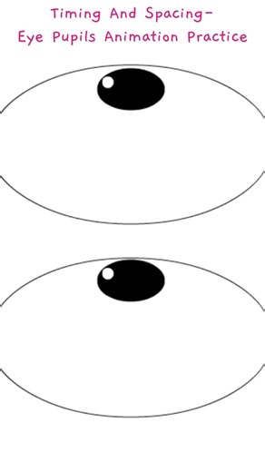 Timing And Spacing-Eye Pupils Animation Practice #animationbasics #2danimationvideos #animation