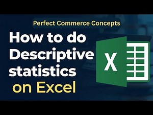 Descriptive Analysis in Excel | Mean, Median, Mode & More Explained #perfectcommerceconcepts